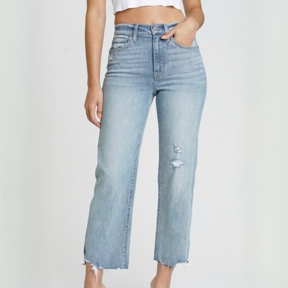 eunina Denim - NWOT Eunina Dawn Super High Rise Wide Leg Crop